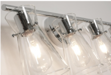 AFX Lighting, Inc. AMDV2210MBPC - Amanda 3 Light Vanity, Polished Chrome, Clear