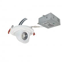 Nora NM4-R47030MPW - 4" M4 Round LED Adjustable Elbow, 970lm / 12W, 3000K, 120V, Matte Powder White