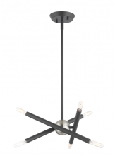 Livex Lighting 46773-76 - 6 Lt Scandinavian Gray Mini Chandelier