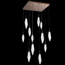 Hammerton CHB0050-12-BB-CC-C01-L3 - Rock Crystal Square 12pc Multi-Pendant