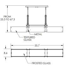 Hammerton PLB0026-0C-GB-IW-001-L1 - Urban Loft Trestle Linear - 55-Inch (LED)