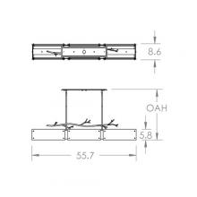 Hammerton PLB0032-0C-GB-SG-001-L3 - Ironwood Linear - 55-Inch (LED)