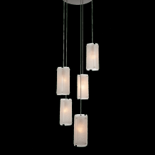 Hammerton CHB0044-11-CS-FG-C01-E2 - Textured Glass Round 11pc Multi-Pendant