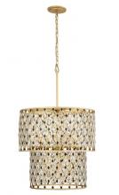 Varaluz 345C07FGMB - Windsor 7-Lt 2-Tier Crystal Chandelier - French Gold/Matte Black