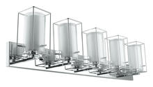 Eglo 201643A - 5 LT Bath/Vanity Light w/ a Chrome Finish & Clear & White Glass Shades