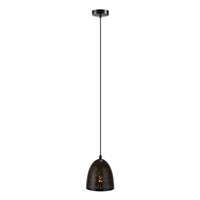 Eglo 202265A - 1 LT Mini Pendant w/ Matte Black Finish & Matte Black w/ Gold Interior Metal Shades