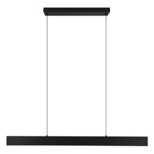 Eglo 204376A - 1 LT Integrated LED Linear Pendant w/ Matte Black Finish & White Diffuser