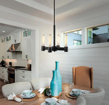 Eglo 204551A - 3 LT Open Bulb Chandelier w/ Matte Black Finish