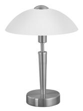 Eglo 85104A - 1 LT Table Lamp w/ Matte Nickel Finish & White Glass Shade