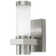 Eglo 86385A - 1 LT Outdoor Wall Light w/ Matte Nickel Finish & Opal Frosted Glass