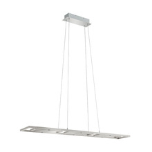 Eglo 96816A - 1 LT Integrated LED Adjustable Pendant w/ Matte Nickel Finish & White Diffuser