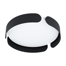 Eglo 99621A - 1 LT Integrated LED Ceiling Light w/ Black Finish & White Acrylic Shade