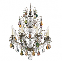 Schonbek 1870 5770-23H - Bordeaux 6 Light 120V Chandelier in Etruscan Gold with Heritage Handcut Crystal