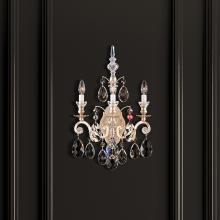 Schonbek 1870 3762-48 - Renaissance 3 Light 120V Wall Sconce in Antique Silver with Heritage Handcut Crystal