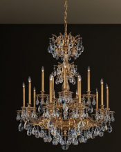 Schonbek 1870 5686-22H - Milano 15 Light 120V Chandelier in Heirloom Gold with Heritage Handcut Crystal