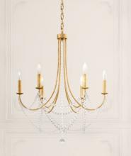Schonbek 1870 RJ1006N-22O - Verdana 6 Light 120V Chandelier in Heirloom Gold with Optic Crystal