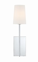 Crystorama LEN-251-CH - Lena 1 Light Polished Chrome Sconce