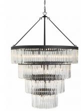 Crystorama EMO-5409-BF - Emory 22 Light Black Forged Chandelier