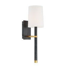 Crystorama WES-9901-BK-GA - Weston 1 Light Black + Antique Gold Sconce