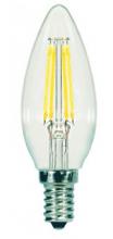 Satco Products Inc. S21274 - 5.5 Watt B11 LED; Clear; Candelabra base; 90 CRI; 3000K; 120 Volt