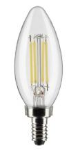Satco Products Inc. S21273 - 5.5 Watt B11 LED; Clear; Candelabra base; 90 CRI; 2700K; 120 Volt