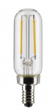 Satco Products Inc. S21340 - 2.8 Watt T6 LED; Clear; Candelabra base; 90 CRI; 2700K; 120 Volt