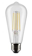 Satco Products Inc. S21364 - 8 Watt ST19 LED; Clear; Medium base; 90 CRI; 3000K; 120 Volt