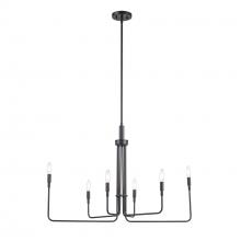 Trans Globe 11316 BK - 6LT CHAND-MODERN CANDLE-BK