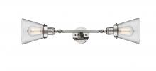 Innovations Lighting 208L-PN-G62-LED - Cone - 2 Light - 6 inch - Polished Nickel - Adjustable Bath Vanity Light