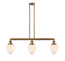 Innovations Lighting 213-BB-G661-7 - Bullet - 3 Light - 38 inch - Brushed Brass - Stem Hung - Adjustable Island Light