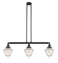 Innovations Lighting 213-BK-G664-7 - Bullet - 3 Light - 38 inch - Matte Black - Stem Hung - Adjustable Island Light