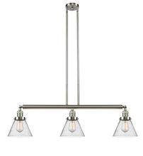 Innovations Lighting 213-SN-G44 - Cone - 3 Light - 40 inch - Brushed Satin Nickel - Stem Hung - Adjustable Island Light