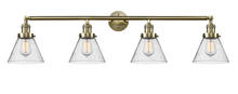 Innovations Lighting 215-AB-G44 - Cone - 4 Light - 44 inch - Antique Brass - Adjustable Bath Vanity Light
