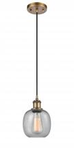 Innovations Lighting 516-1P-BB-G104 - Belfast - 1 Light - 6 inch - Brushed Brass - Cord hung - Mini Pendant