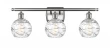 Innovations Lighting 516-3W-SN-G1213-6 - Athens Deco Swirl - 3 Light - 26 inch - Brushed Satin Nickel - Bath Vanity Light