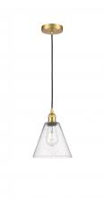 Innovations Lighting 616-1P-SG-GBC-84 - Berkshire - 1 Light - 8 inch - Satin Gold - Mini Pendant
