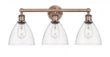 Innovations Lighting 616-3W-AC-GBD-752 - Bristol - 3 Light - 26 inch - Antique Copper - Bath Vanity Light