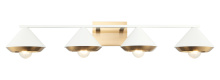 Matteo Lighting S06804WHAG - Velax White Wall Sconce