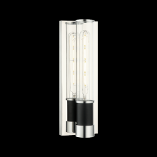 Matteo Lighting W61201MBCH - Tubo Matte Black + Chrome Wall Sconce