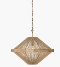 Capital 252812MA - 1-Light Dual Mount Pendant in Matte Brass with Mango Wood and Handwrapped Natural Jute Rope String
