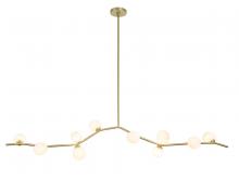 Avenue Lighting HF4810-WHT - Hampton 10 Light Glass Globe Chandelier