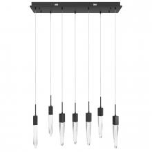Avenue Lighting HF1900-7-AP-BK-C - Aspen Collection 7 Light Clear Crystal Multi Port Pendant