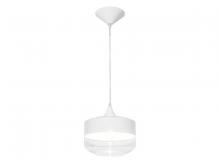 Avenue Lighting HF9113-WHT - Robertson Blvd. 1 Light White / Clear Pendant