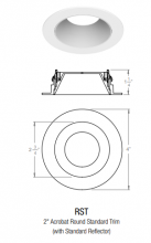 Troy A2-3090-RSTWT-STWTNL-50 - 2" STANDARD ROUND TRIM
