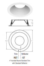 Troy A4-3090-RSTWT-ALWTNL-30 - 4" ADJUSTABLE TRIM
