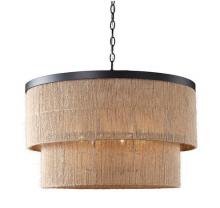 Terracotta Lighting H22117-6 - Whitsunday Two-tier Abaca Drum Chandelier