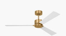 Visual Comfort & Co. Fan Collection 3RZSM60BBS - Rozzen Smart 60 Ceiling Fan in Burnished Brass with Matte White Blades