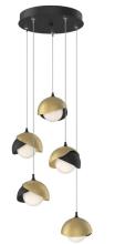 Hubbardton Forge 131125-SKT-STND-10-86-GG0711 - Brooklyn 5-Light Double Shade Pendant