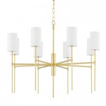 Mitzi by Hudson Valley Lighting H223808-AGB - Olivia Chandelier