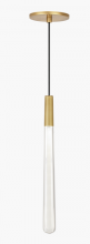 Visual Comfort & Co. Modern Collection 700TRSPPYLC1RNB-LED930 - Sean Lavin Pylon 1-light dimmable LED crystal light pendant with natural brass finish
